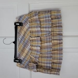 American Eagle Yellow Plaid Skirt Size 2